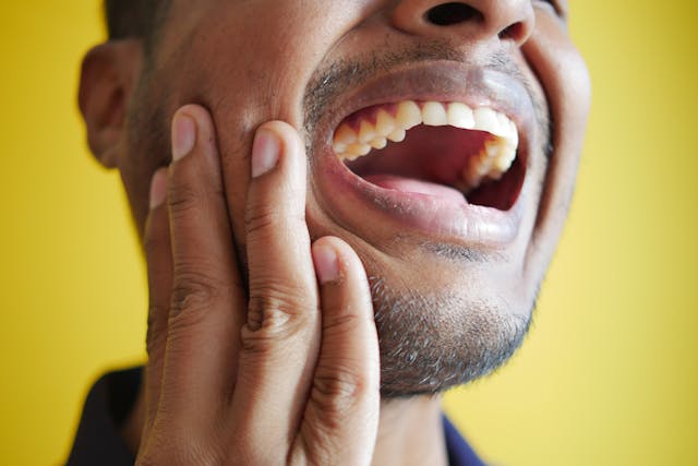 Dental examination emphasizing gum health