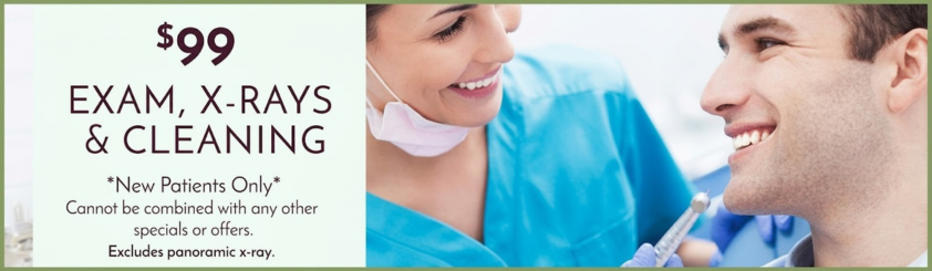 $99 Exam, X-Rays & Cleaning